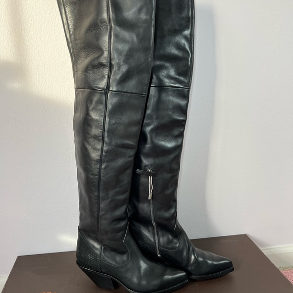 BUTTERO OVER THE KNEE  LEATHER BOOTS - Picture 2 of 16